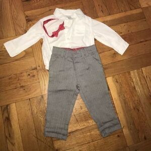 Boys Dress pants, shirt and bow tie 6 months suit​​